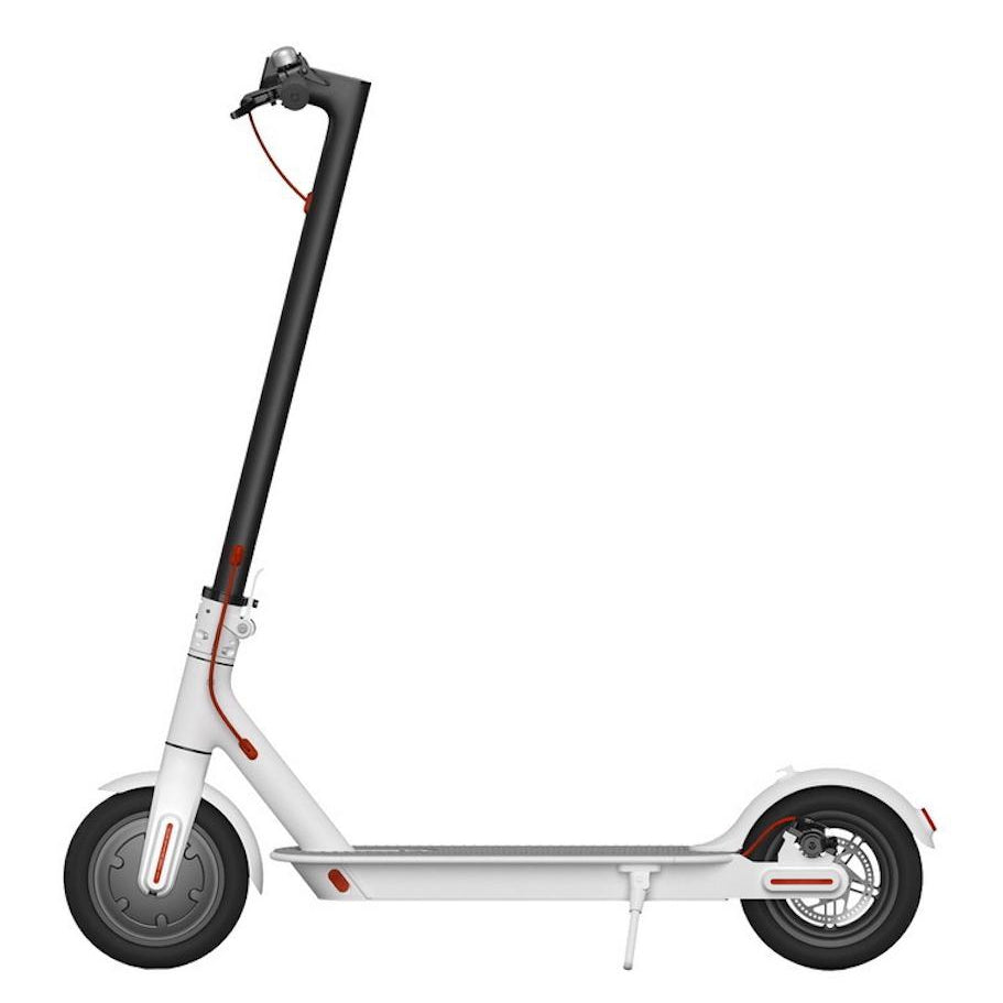 White Xiaomi M365 Electric Scooter + 2 Spare Tyres